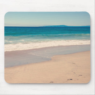 Scenic Turquoise Teal Beach Custom Photo Mouse Mat