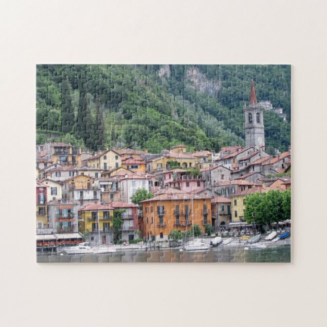 Scenic Varenna, Italy on Lake Como Jigsaw Puzzle (Horizontal)