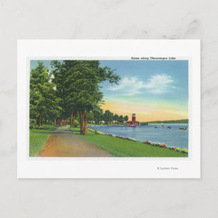 Scenic View along the Lake Postcard