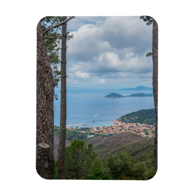 Scenic view around the area of Marciana, Elba Magnet (Vertical)