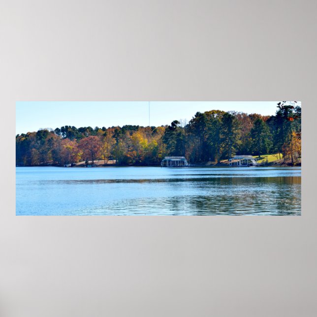 Scenic view at Lake Lanier  Poster (Front)