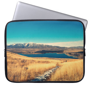 Scenic view in Mt. John summit view point, Lake T Laptop Sleeve