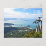 Scenic View Langkawi Cable Car Travel Souvenir Postcard<br><div class="desc">Langkawi postcard. The steepest cable car ride on earth takes visitors to Langkawi's second highest peak of Mt. Machinchang

Image ©copyright Jo Rymell</div>