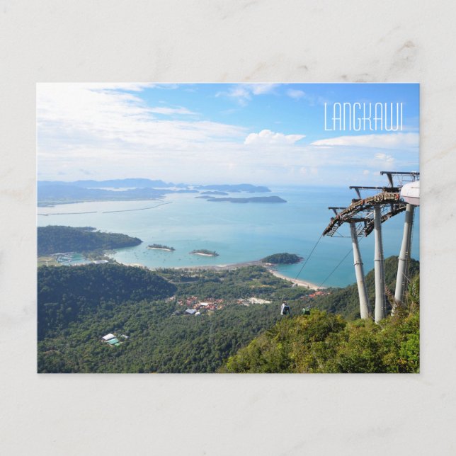 Scenic View Langkawi Cable Car Travel Souvenir Postcard (Front)