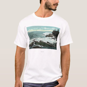 Scenic View of Cape Cottage of the Rocky Shore T-Shirt