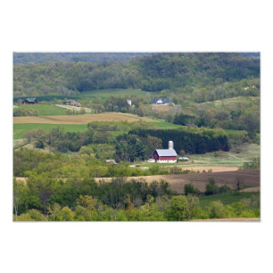 Scenic view of farmland south of Arcadia, Photo Print