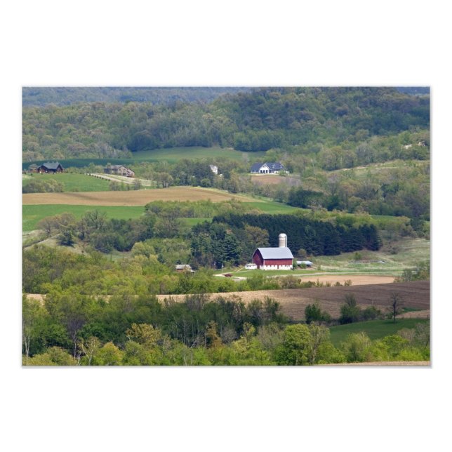 Scenic view of farmland south of Arcadia, Photo Print (Front)