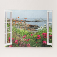 SCENIC VIEW OF GARDEN AND SEA COVE