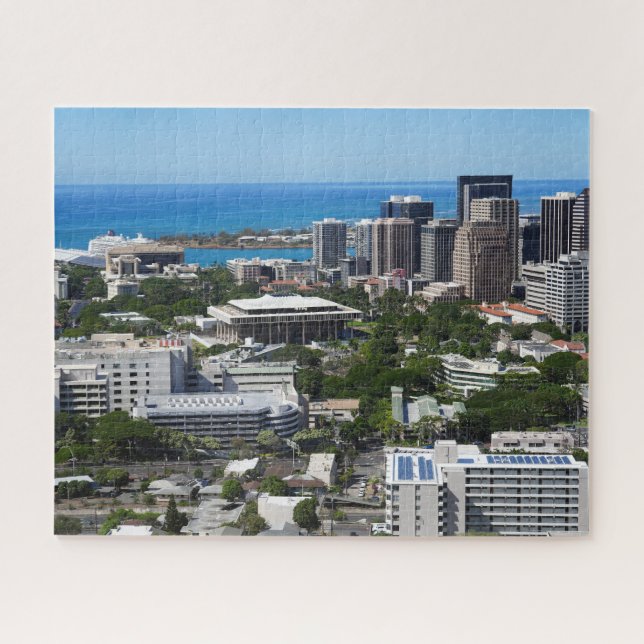 Scenic View of Honolulu Hawaii Jigsaw Puzzle (Horizontal)