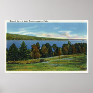 Scenic View of Lake Cobbosseecontee Poster