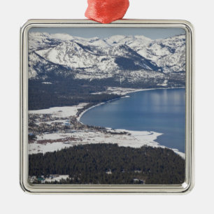 Scenic view of Lake Tahoe, USA Metal Tree Decoration