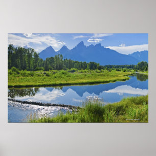 Scenic View of Mountains Poster
