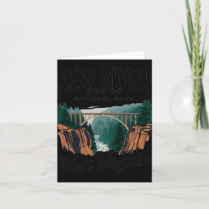 Scenic View Of New River Gorge National Park West Card