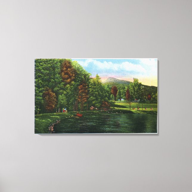 Scenic View of Shadow Lake and Indian Head Canvas Print (Front)