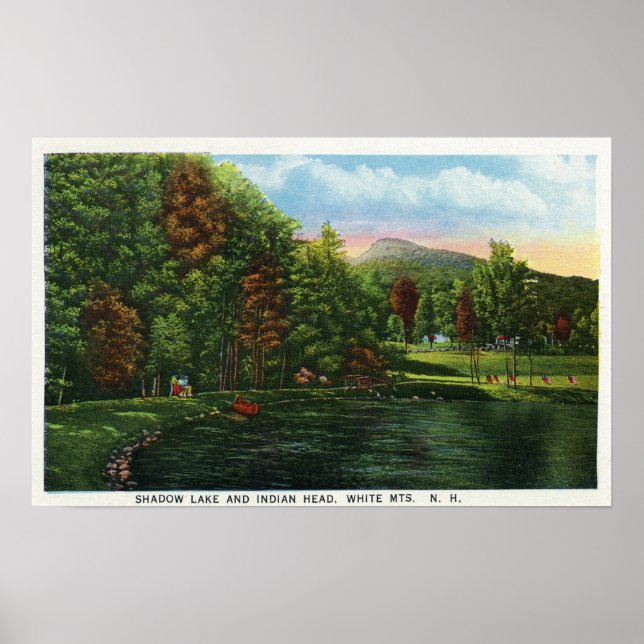 Scenic View of Shadow Lake and Indian Head Poster (Front)