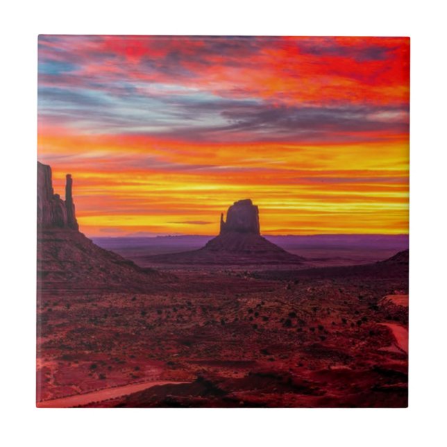 Scenic View of Sunset over Sea Tile (Front)