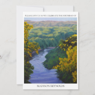 Scenic View of the River Birthday Invitation