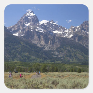 Scenic view of the Teton Range Square Sticker
