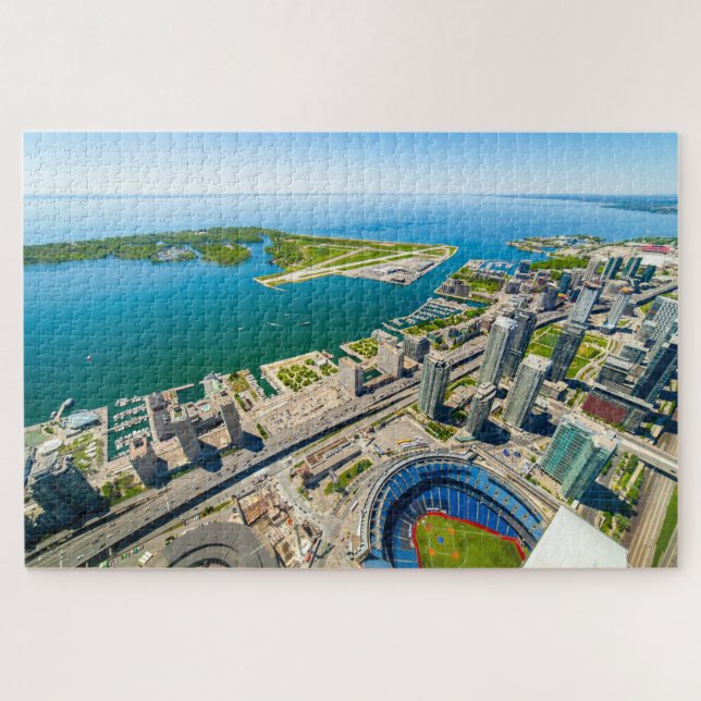 Scenic view of Toronto from CN tower, Canada Jigsaw Puzzle (Horizontal)