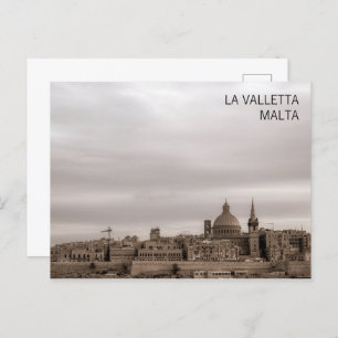 Scenic view on La Valletta, capital of Malta Postcard