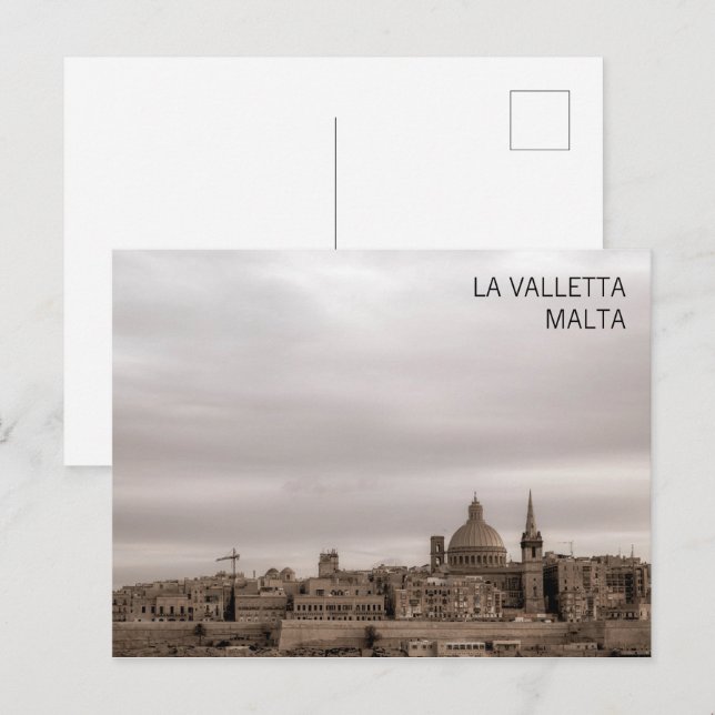 Scenic view on La Valletta, capital of Malta Postcard (Front/Back)