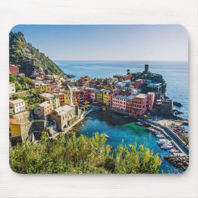 Scenic Village, Cinque Terre, Liguria, Italy Mouse Mat (Front)