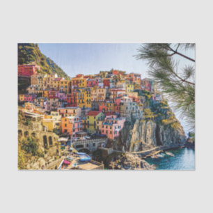 Scenic Village, Cinque Terre, Liguria, Italy  Tissue Paper