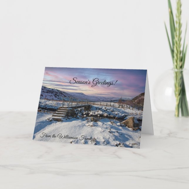Scenic Winter Christmas Landscape Card (Front)