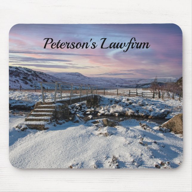 Scenic Winter Christmas Landscape Mouse Mat (Front)