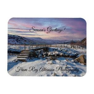 Scenic Winter Christmas Photograph Magnet