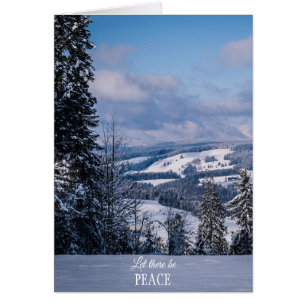 Scenic Winter Mountain Peace Christmas Card