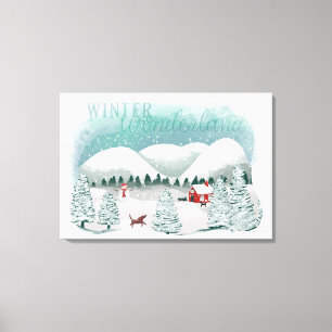 Scenic Winter Wonderland Canvas Print