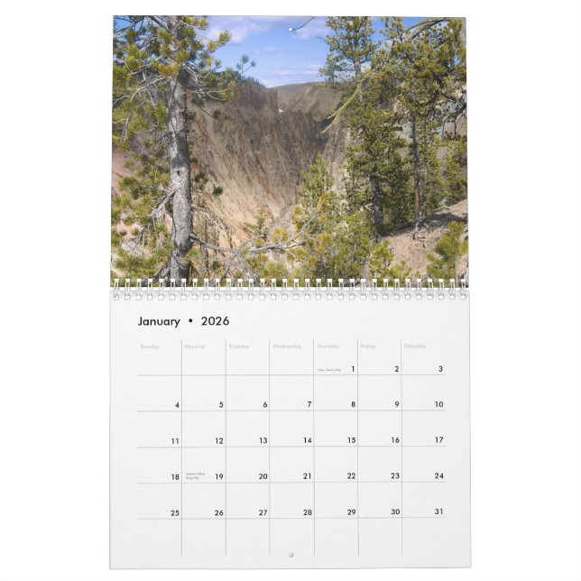 Scenic Yellowstone 2008 Calendar (Jan 2026)