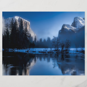 Scenic Yellowstone in Winter Scrapbook Paper