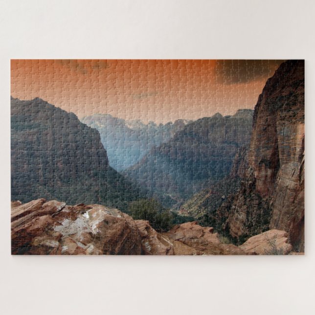 Scenic Zion Park Mountains Jigsaw Puzzle (Horizontal)