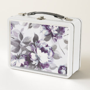 Scent of Plum Roses Metal Lunch Box