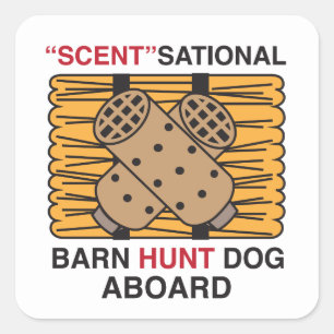 Scent-Sational Barn Hunt Dog Square Sticker