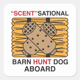 Scent-Sational Barn Hunt Dog Square Sticker