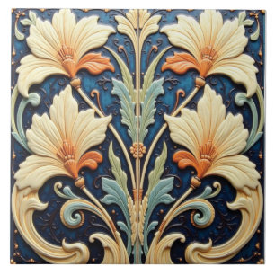 Scented Blossoms Under the Evening Sky Tile