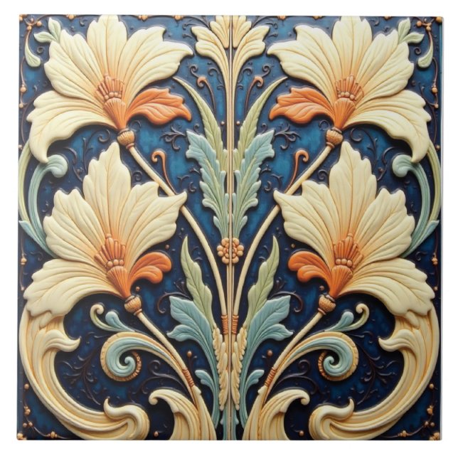Scented Blossoms Under the Evening Sky Tile (Front)