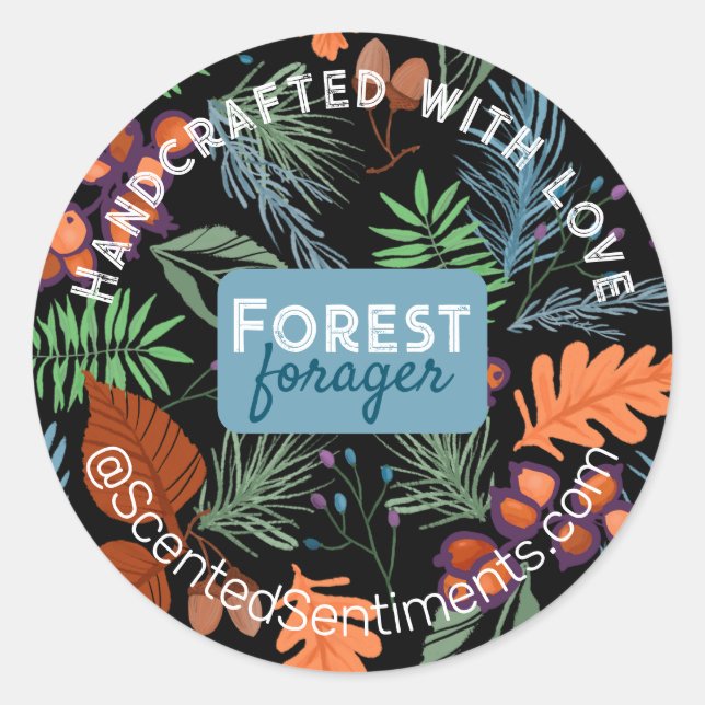 Scented candle maker product labels.Customisable  Classic Round Sticker (Front)