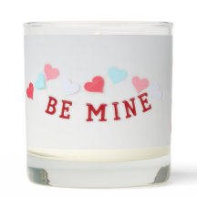 Scented Jar Candle With Beautiful Be Mine Design