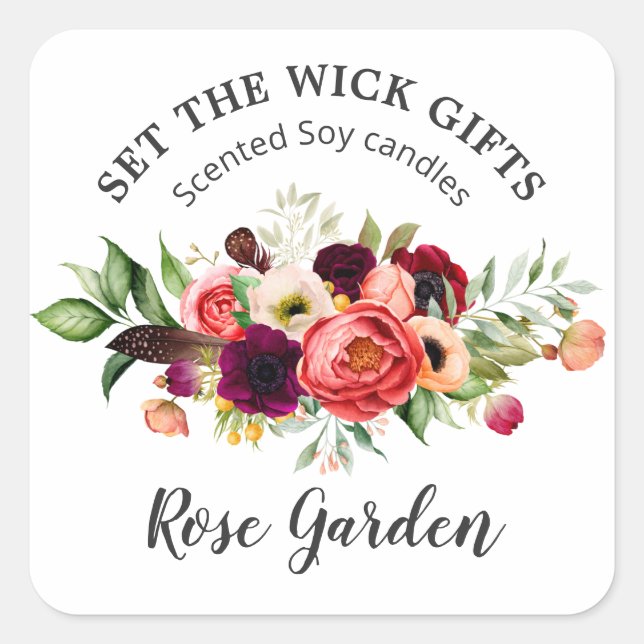 Scented Soy Candle Product Labels (Front)