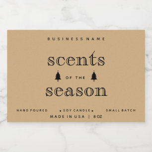 Scents of Season Christmas Candle Label Design