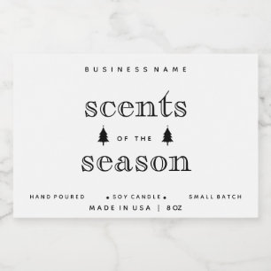Scents of Season Christmas Candle Label Design