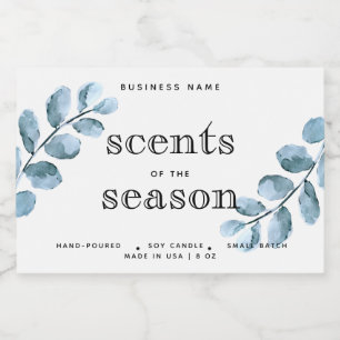 Scents of Season Watercolor Candle Label Design