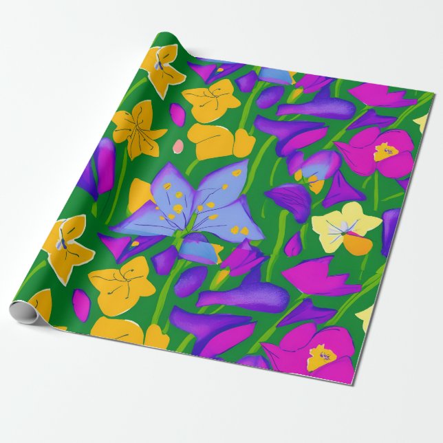 Scents of Spring Wrapping Paper (Unrolled)