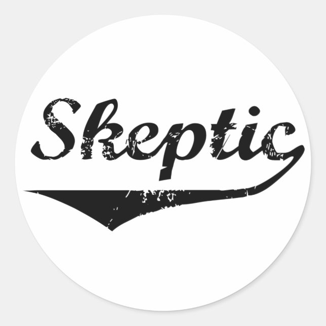 Sceptic 2 classic round sticker (Front)