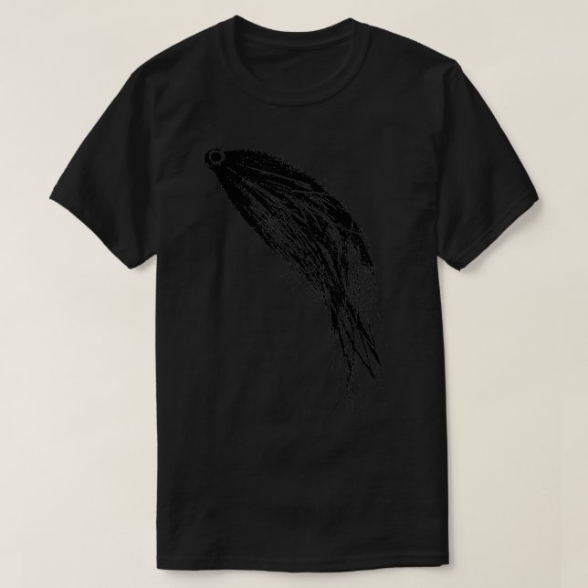 Scetch fly design black on white T-Shirt (Design Front)