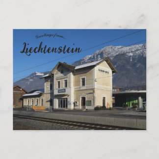 Schaan-Vaduz Railway Station Liechtenstein Postcard